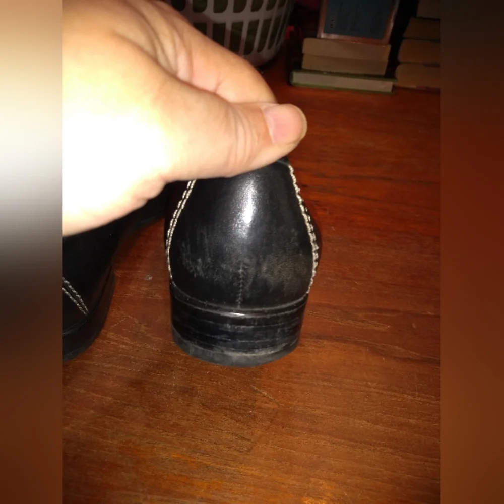 Franco Sarto Women's Black Leather Loafers, Size 8M, Made in Brazil - Picture 5 of 13